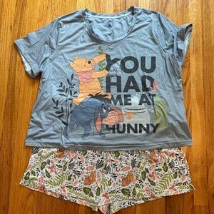 DISNEY WINNIE THE POOH PAJAMA SET 2xl